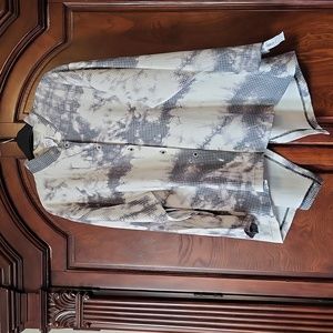 M Square lightweight high-low  gray and white jacket